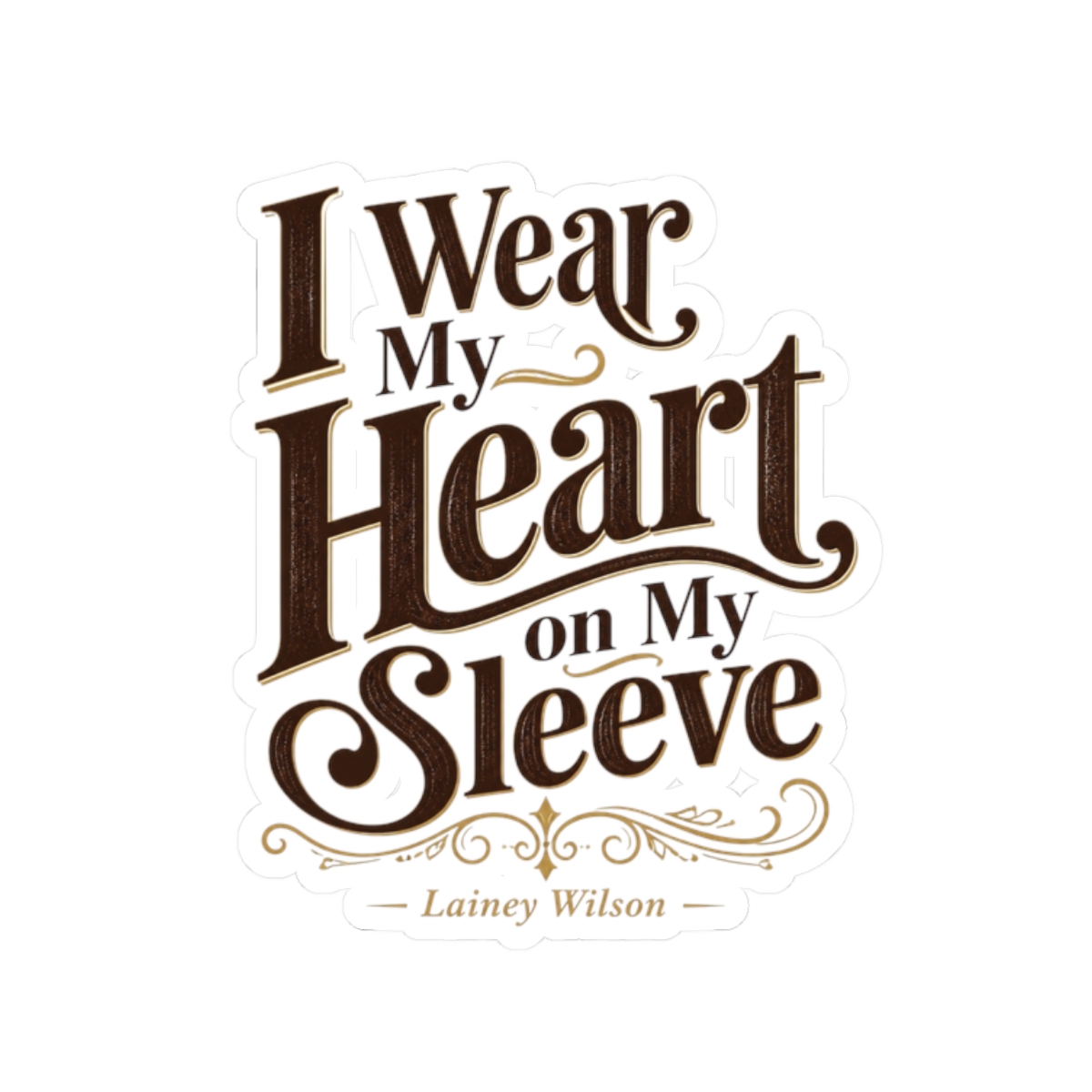 Lainey Wilson "I Wear My Heart on My Sleeve" Sticker - Official Stickers merchandise