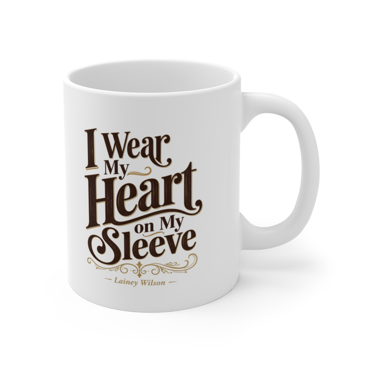 Lainey Wilson "I Wear My Heart on My Sleeve" White Mug