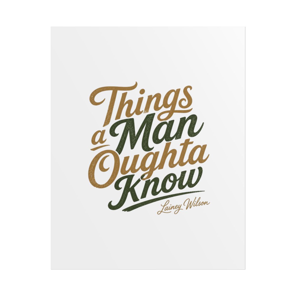 Lainey Wilson "Things a Man Oughta Know" Poster - Official Accessories merchandise