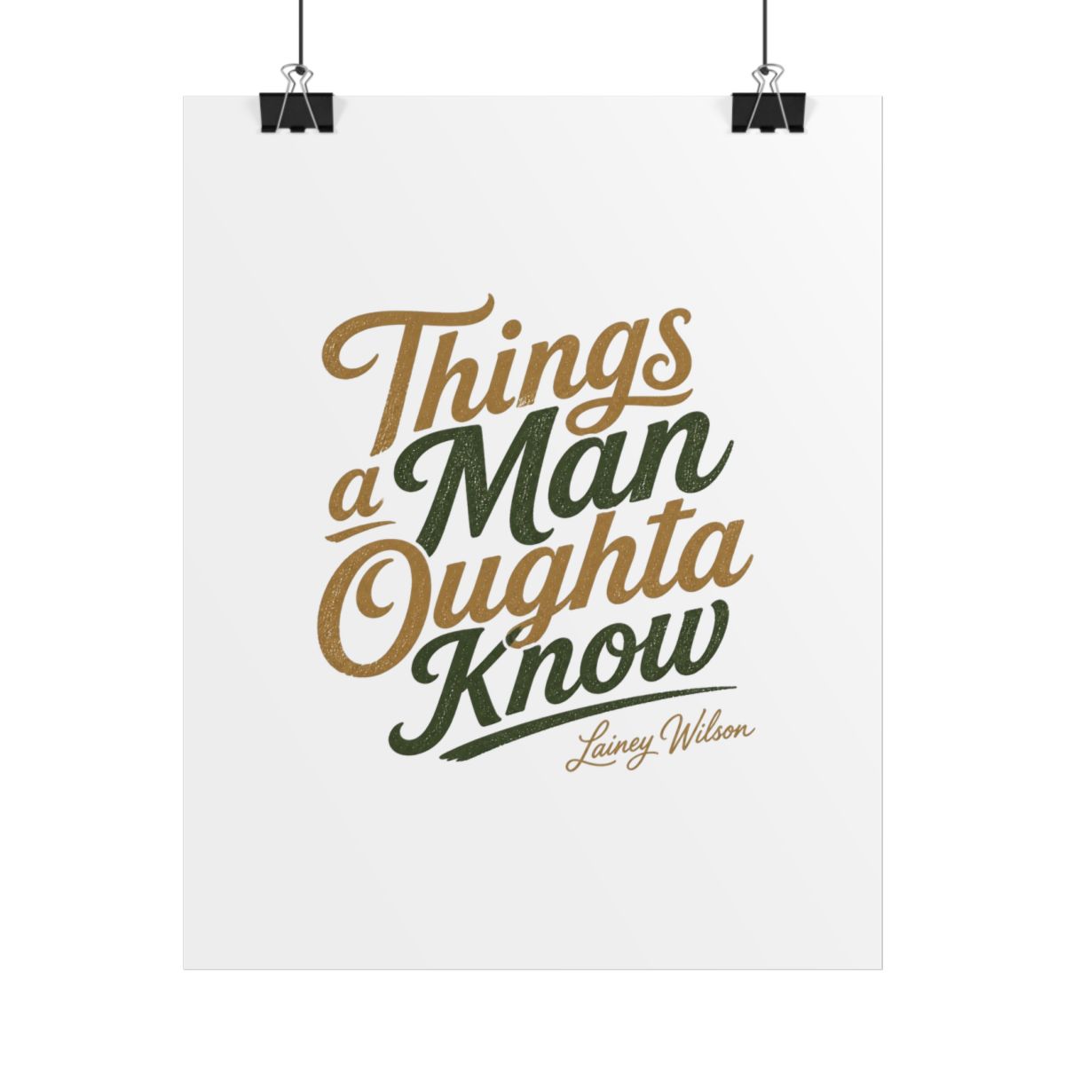 Lainey Wilson "Things a Man Oughta Know" Poster