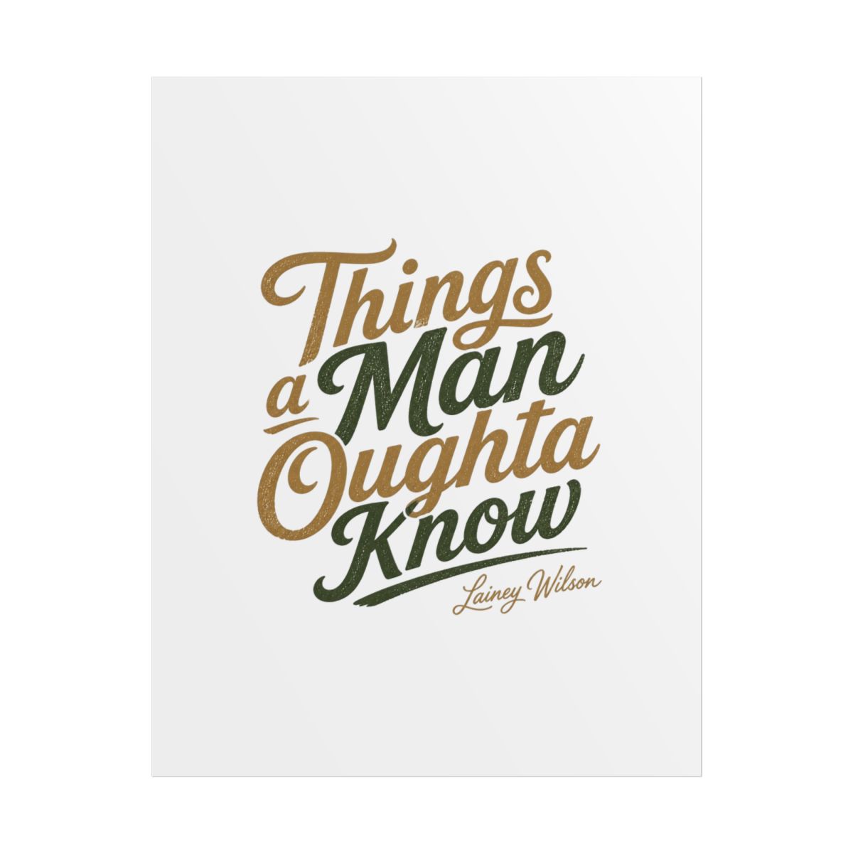 Lainey Wilson "Things a Man Oughta Know" Poster - alternate angle 1, merchandise