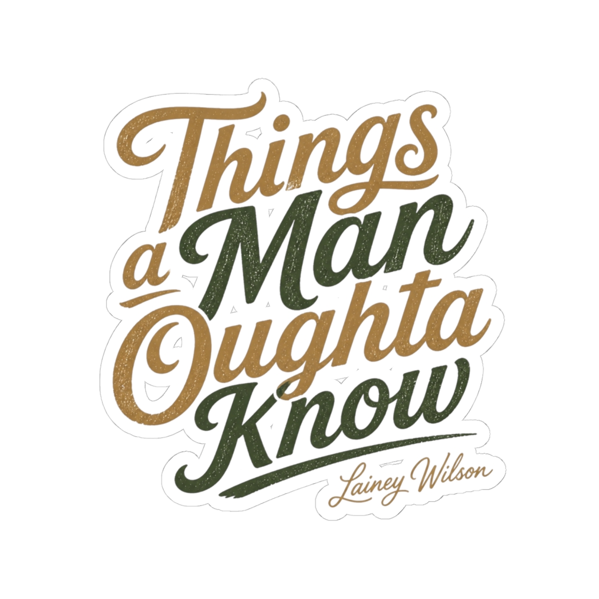 Lainey Wilson "Things a Man Oughta Know" Sticker - Official Stickers merchandise