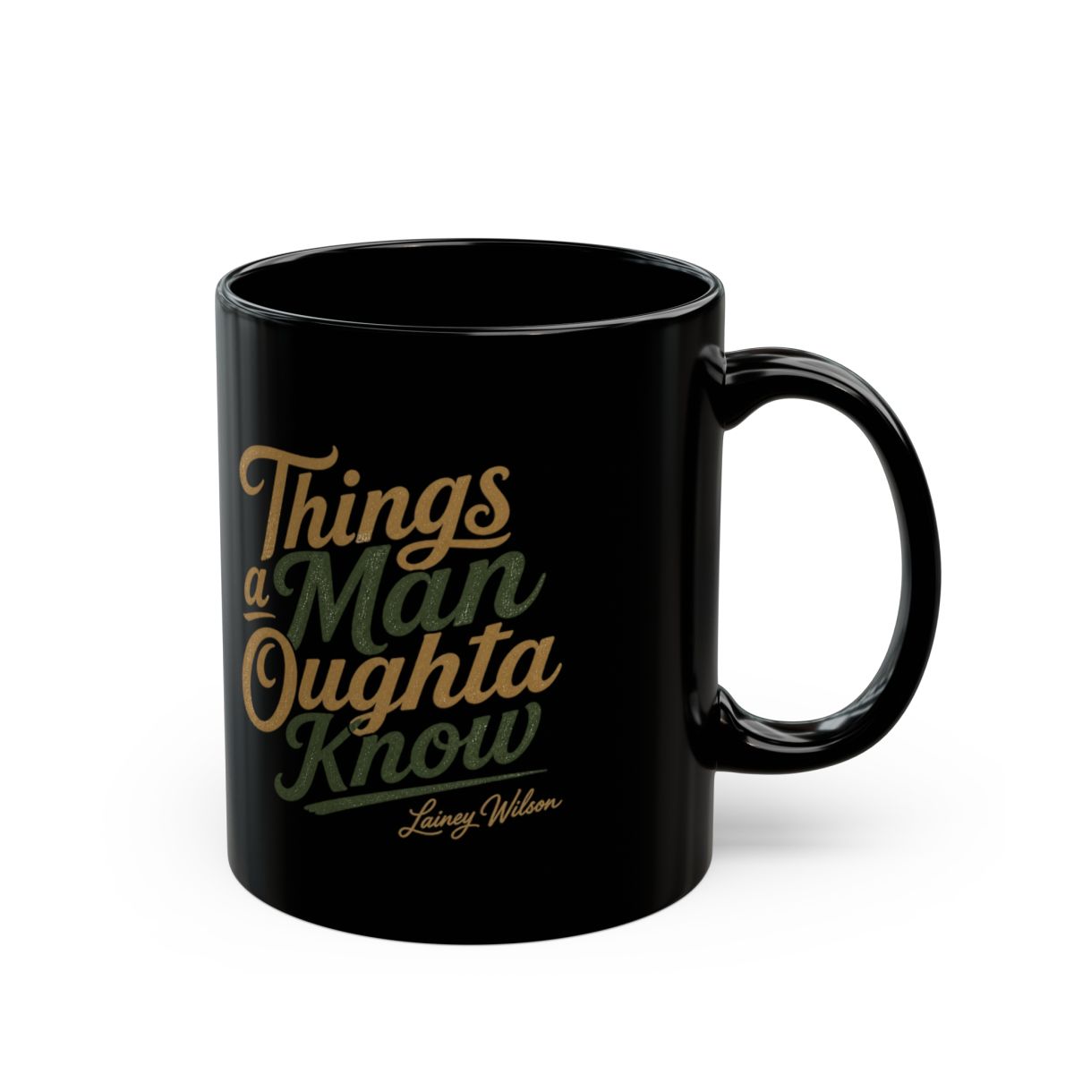 Lainey Wilson "Things a Man Oughta Know" Black Mug - Official Accessories merchandise