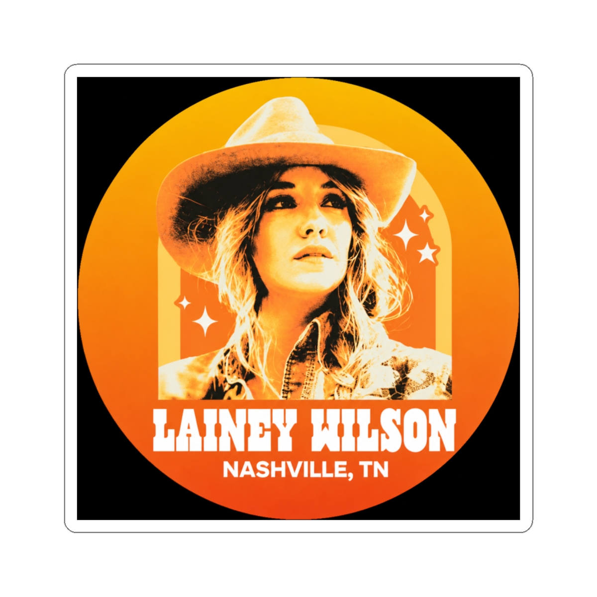 Lainey Wilson Nashville Classic Round Sticker